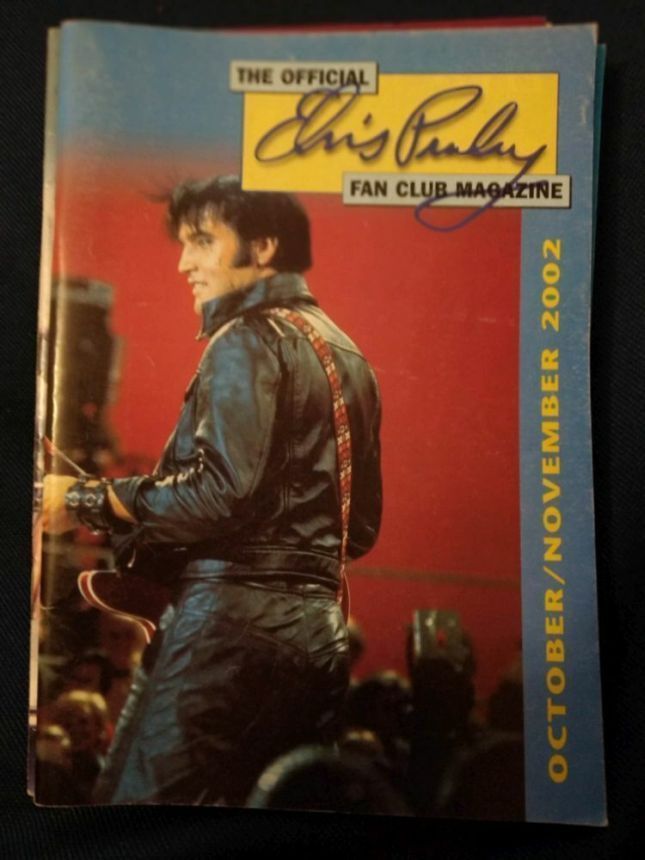 OFFICIAL ELVIS PRESLEY FAN CLUB magazine side cover  October/November 2002