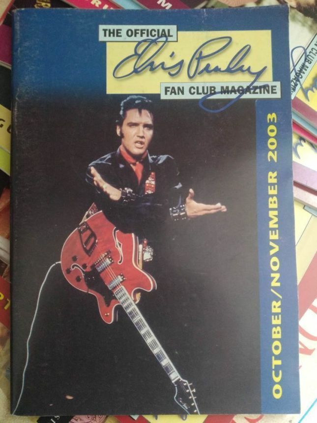OFFICIAL ELVIS PRESLEY FAN CLUB magazine side cover  October/November 2003