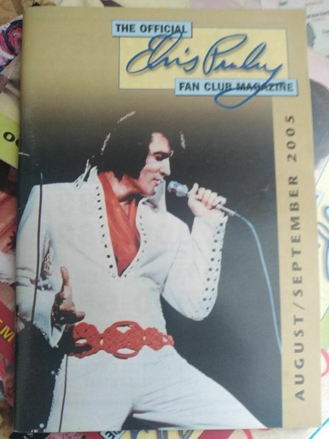 OFFICIAL ELVIS PRESLEY FAN CLUB magazine side cover  August/September 2005