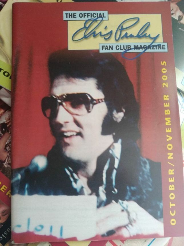 OFFICIAL ELVIS PRESLEY FAN CLUB magazine side cover  October/November 2005