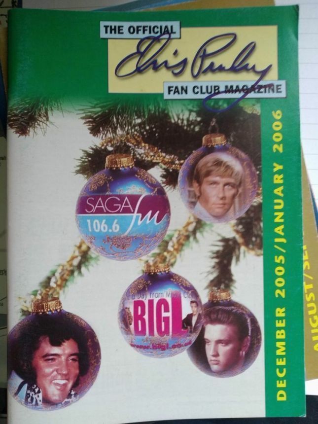 OFFICIAL ELVIS PRESLEY FAN CLUB magazine side cover  December 2005/ January 2006 