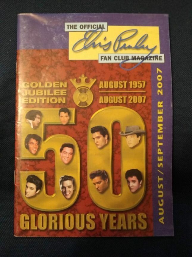 OFFICIAL ELVIS PRESLEY FAN CLUB magazine side cover  August/September 2007