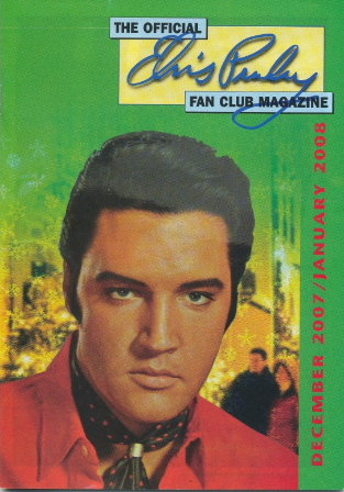 OFFICIAL ELVIS PRESLEY FAN CLUB magazine side cover  December 2007/ January 2008 