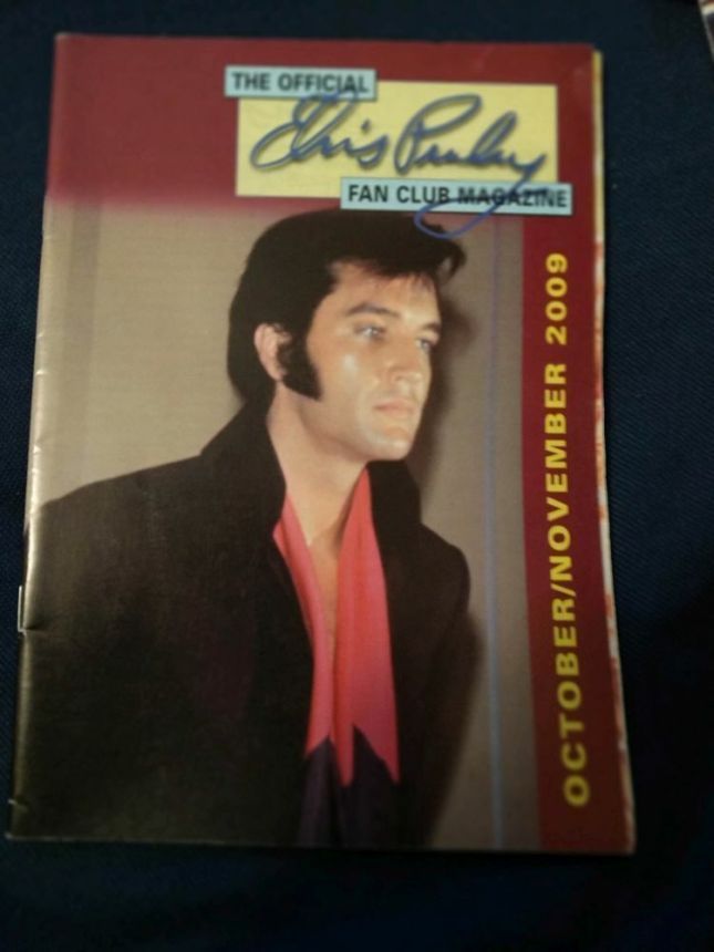 OFFICIAL ELVIS PRESLEY FAN CLUB magazine side cover  October/November 2009