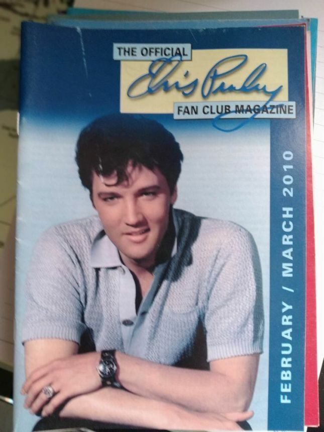 OFFICIAL ELVIS PRESLEY FAN CLUB magazine side cover  February/March 2010