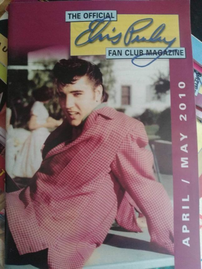 OFFICIAL ELVIS PRESLEY FAN CLUB magazine side cover  April/May 2010