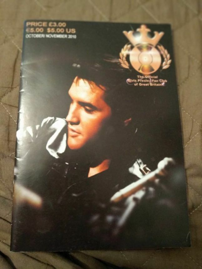 OFFICIAL ELVIS PRESLEY FAN CLUB magazine side cover  October/November 2010