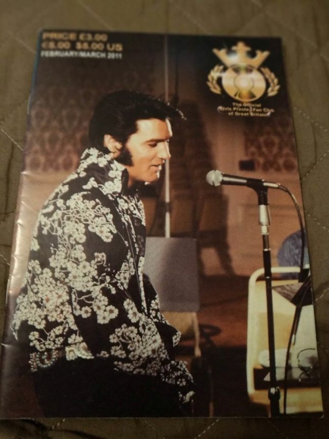 OFFICIAL ELVIS PRESLEY FAN CLUB magazine side cover  February/March 2011