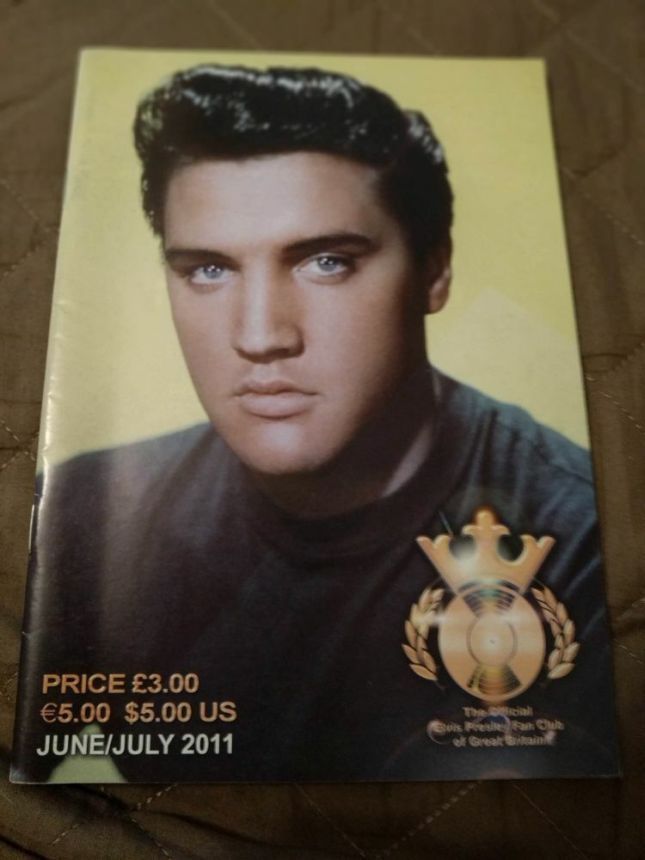 OFFICIAL ELVIS PRESLEY FAN CLUB magazine side cover  June/July 2011