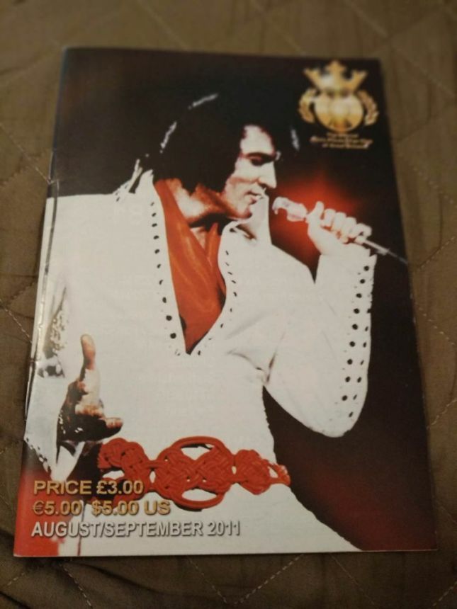 OFFICIAL ELVIS PRESLEY FAN CLUB magazine side cover  August/September 2011