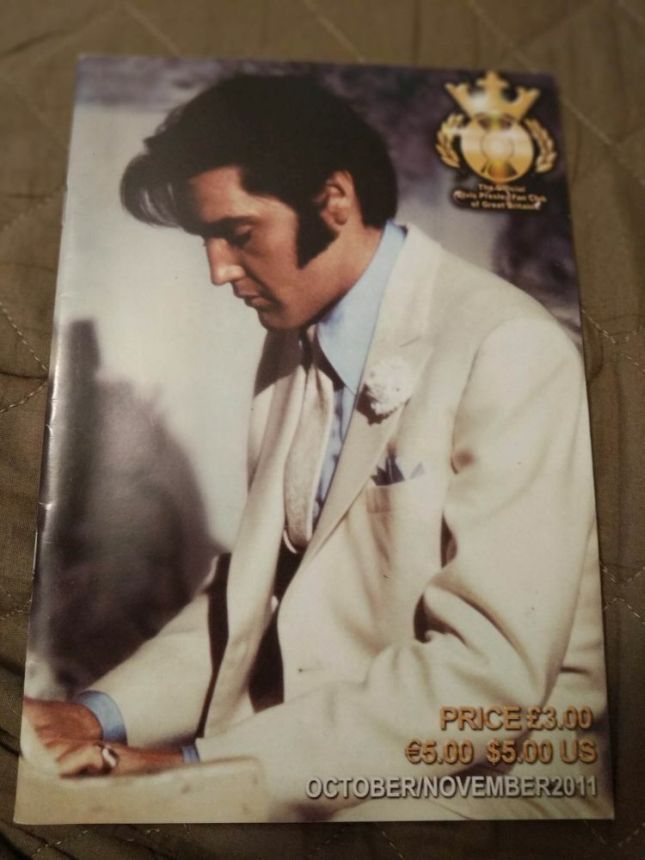OFFICIAL ELVIS PRESLEY FAN CLUB magazine side cover  October/November 2011