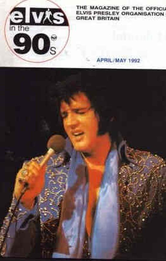 OFFICIAL ELVIS PRESLEY FAN CLUB magazine side cover  April/May 1992