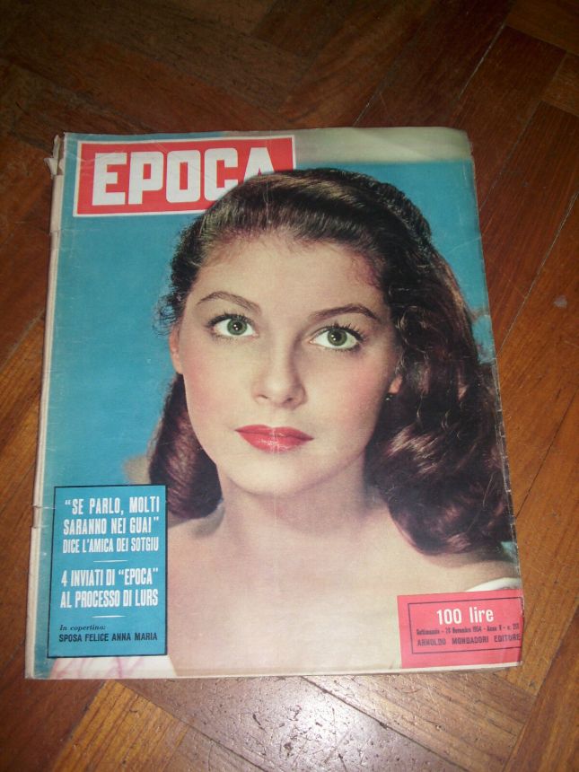 EPOCA magazine side cover Issue 217 28 November 1954