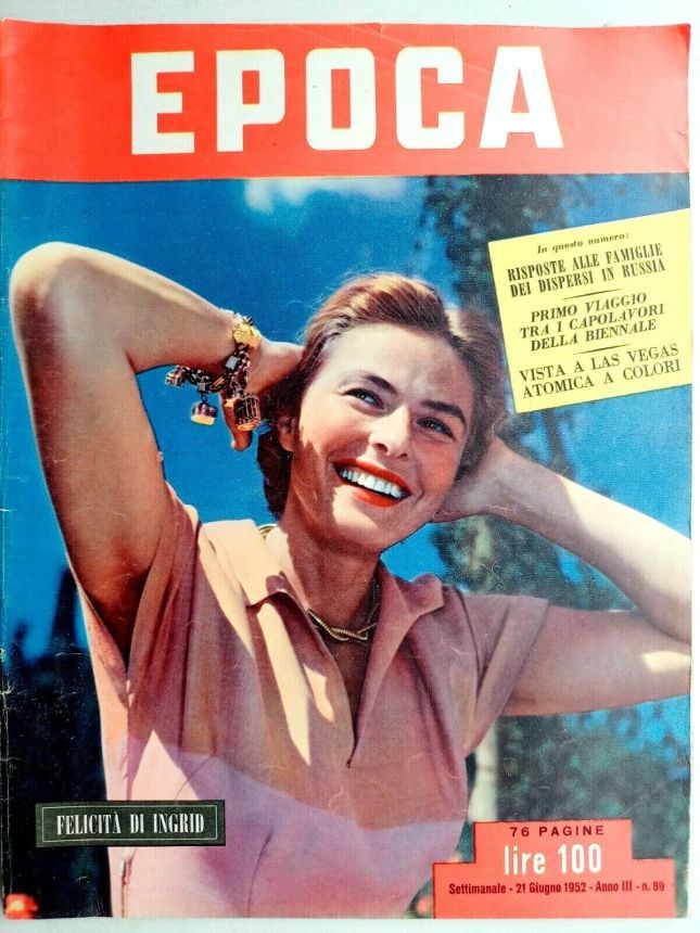EPOCA magazine side cover Issue 89 21 June 1952