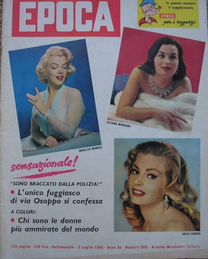 EPOCA magazine side cover Issue 509 3 July 1960