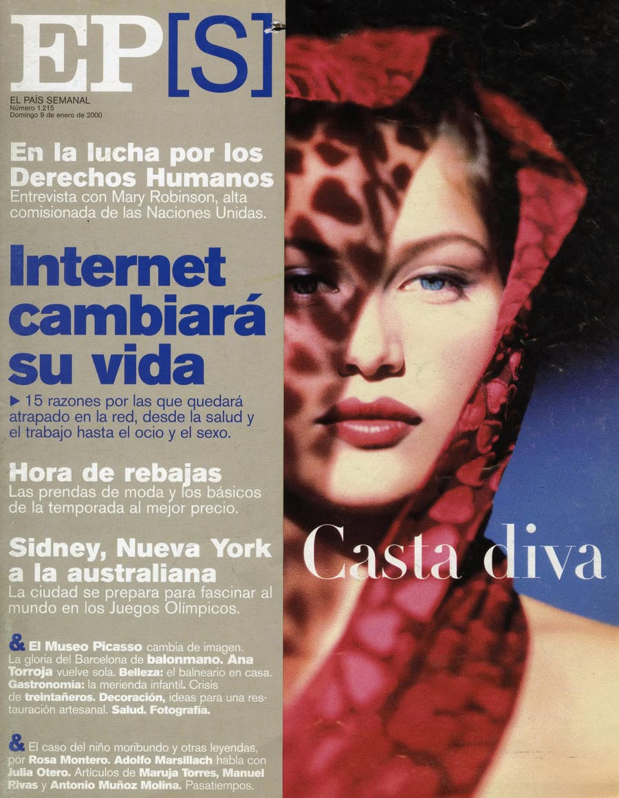 EL PAIS SEMANAL magazine side cover Issue 1215 9 January 2000