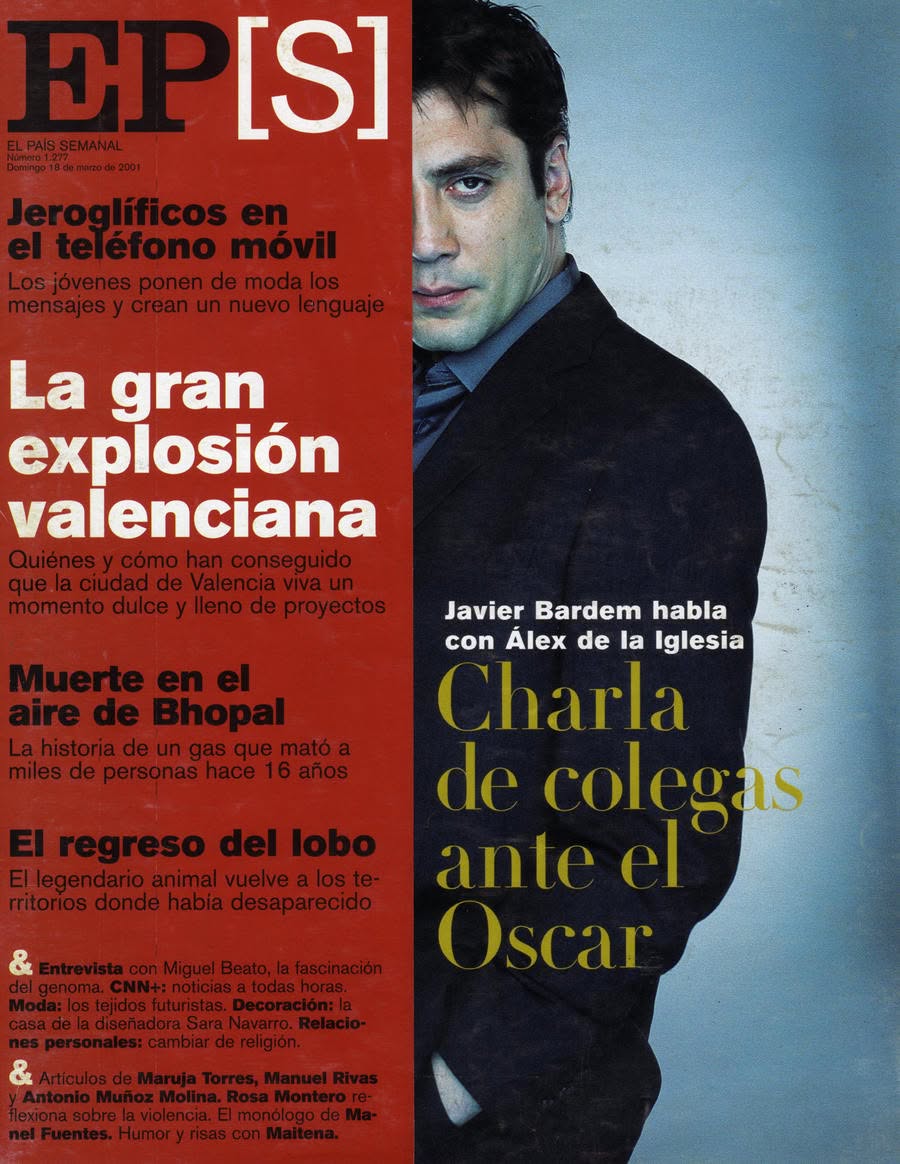 EL PAIS SEMANAL magazine side cover Issue 1277  March 2001