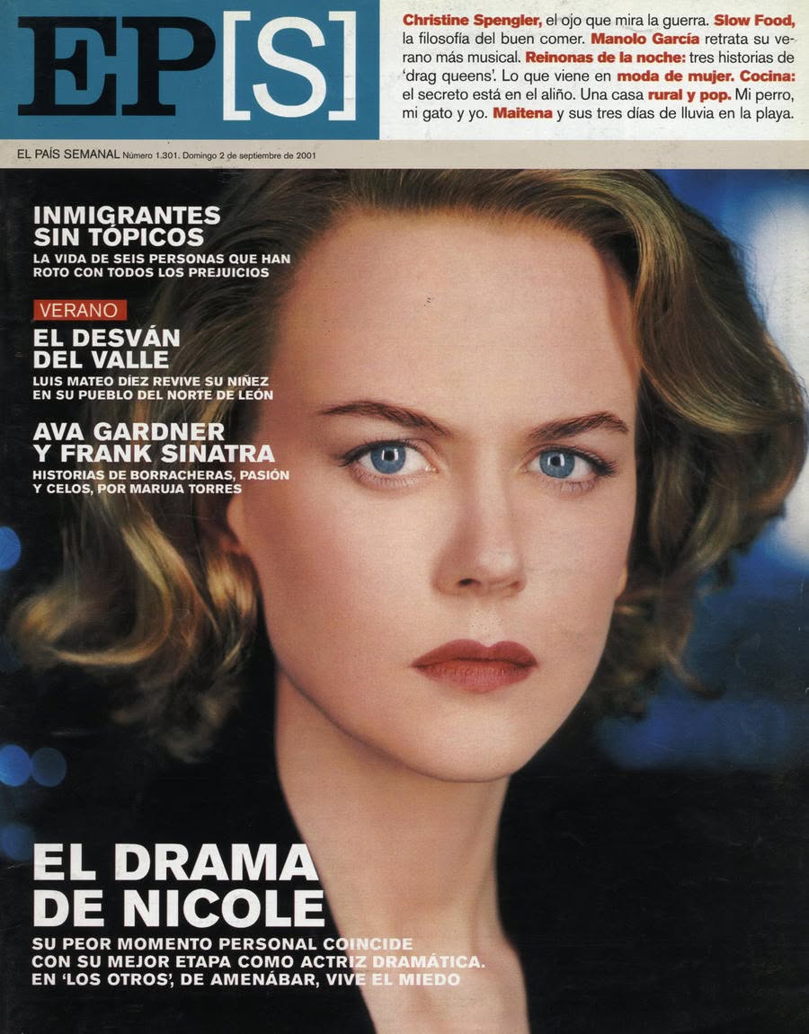 EL PAIS SEMANAL magazine side cover Issue 1301  September 2001