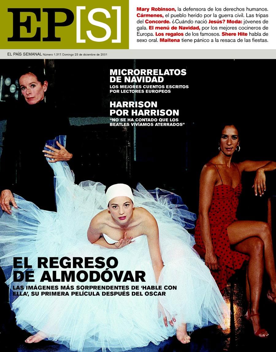 EL PAIS SEMANAL magazine side cover Issue 1317  December 2001