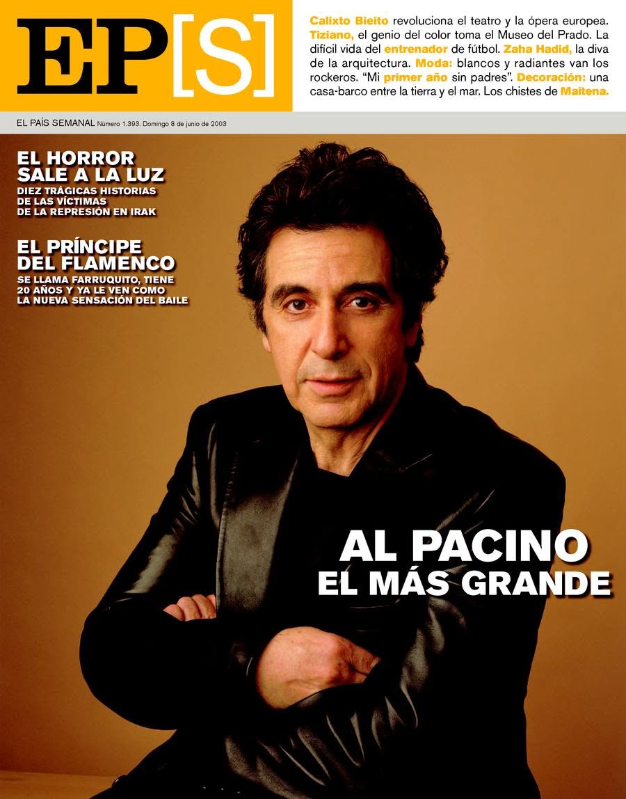 EL PAIS SEMANAL magazine side cover Issue 1393  June 2003