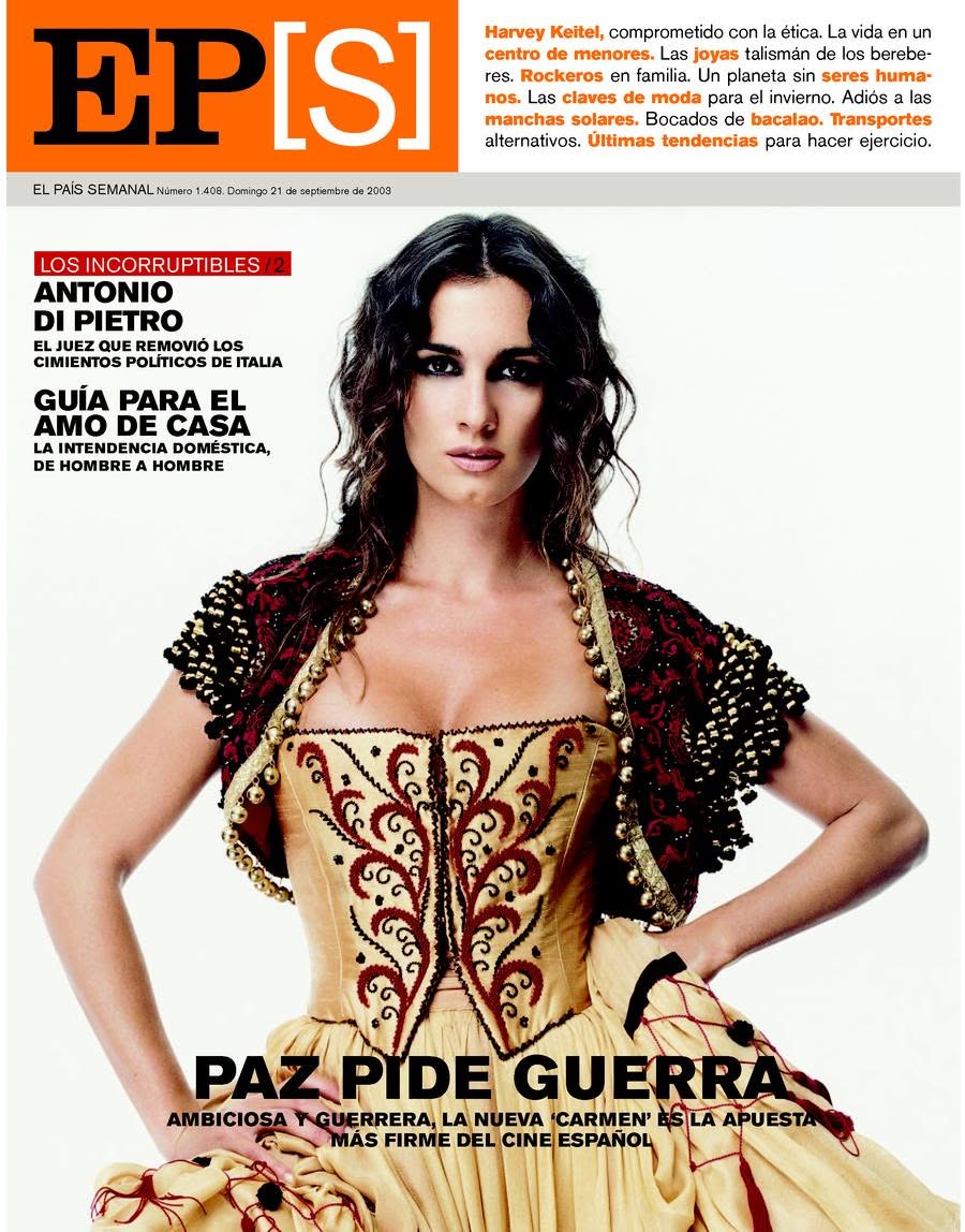 EL PAIS SEMANAL magazine side cover Issue 1408  September 2003
