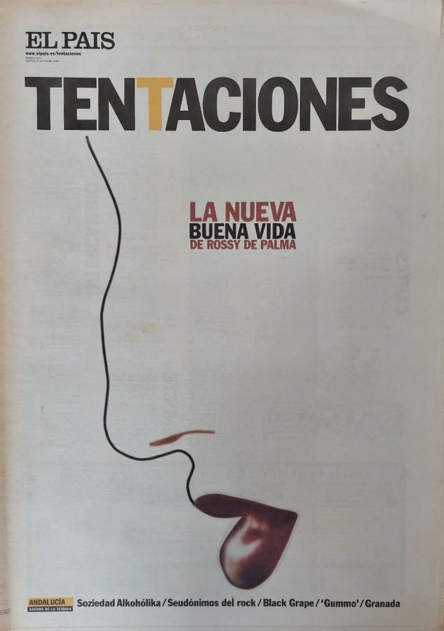 EL PAIS DE LAS TENTACIONES magazine side cover Issue 223  January 1998
