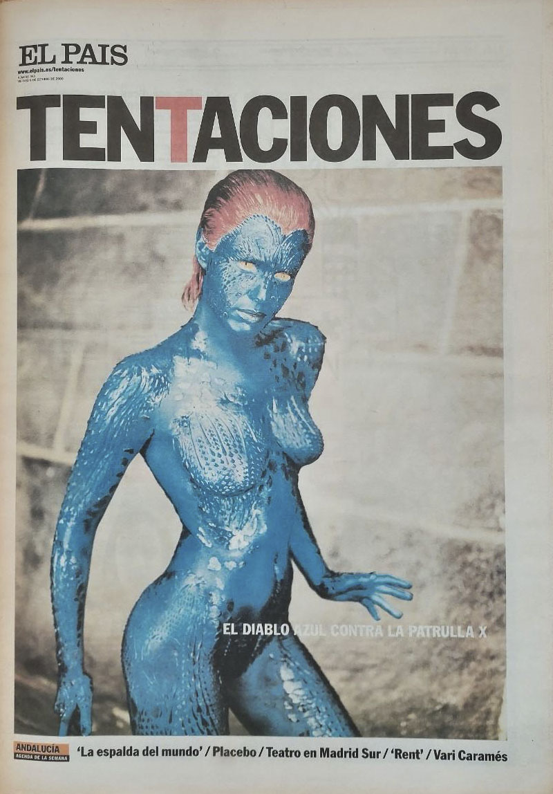 EL PAIS DE LAS TENTACIONES magazine side cover Issue 363  October 2000