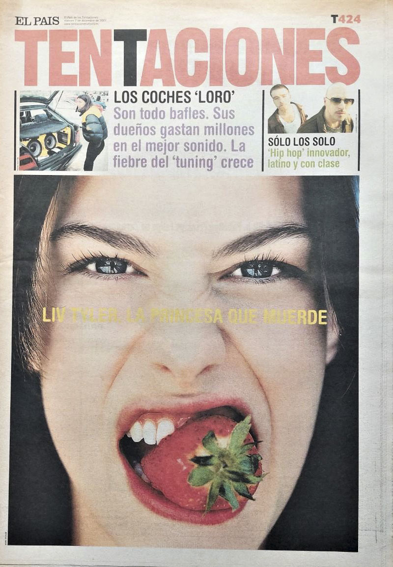 EL PAIS DE LAS TENTACIONES magazine side cover Issue 424  December 2001