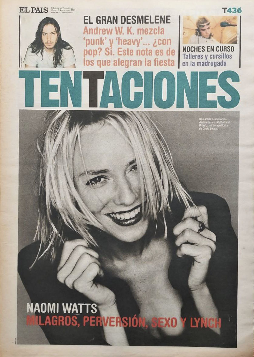 EL PAIS DE LAS TENTACIONES magazine side cover Issue 436  March 2002