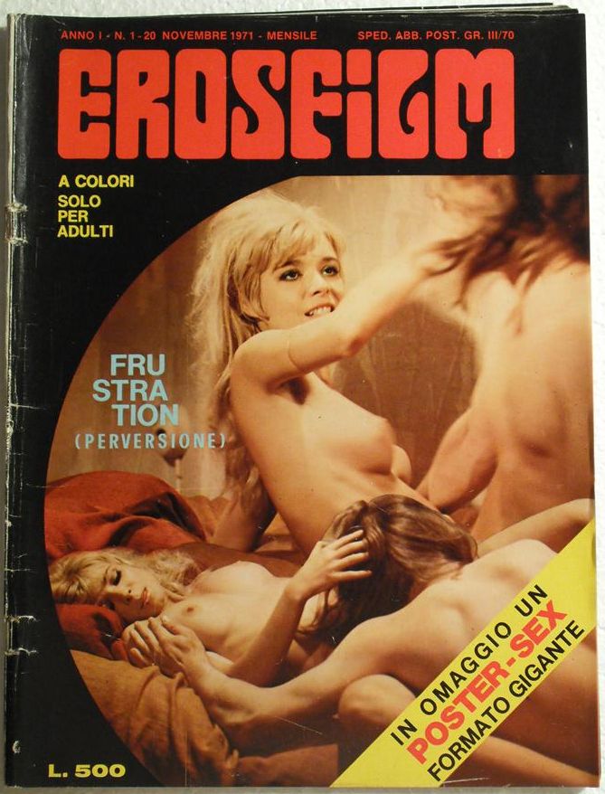 EROSFILM magazine side cover Issue 1 November 1971