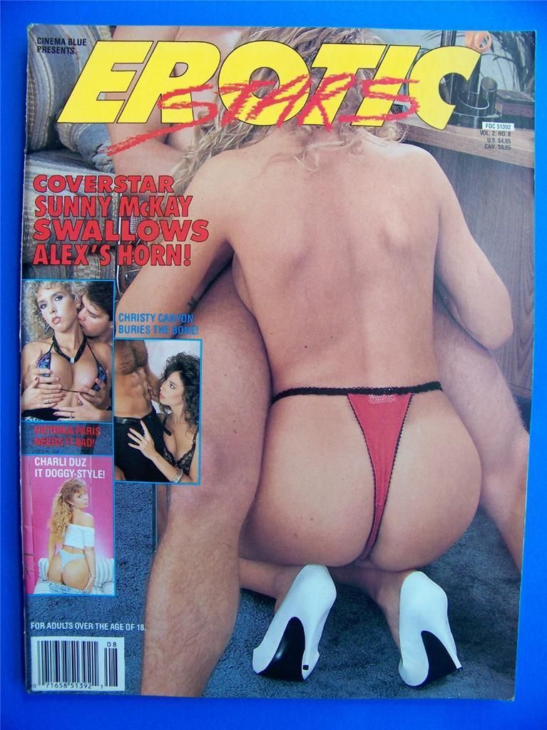 EROTIC STARS magazine side cover  Vol 2 No 8  1991