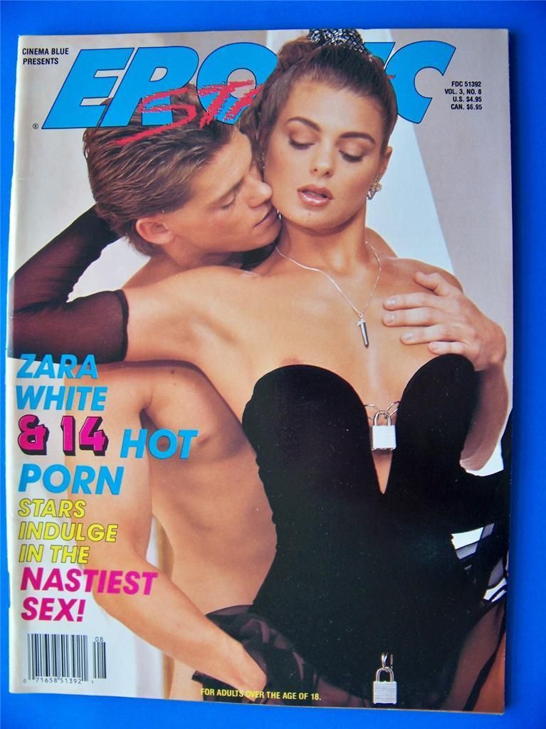 EROTIC STARS magazine side cover  Vol 3 No 8  1992