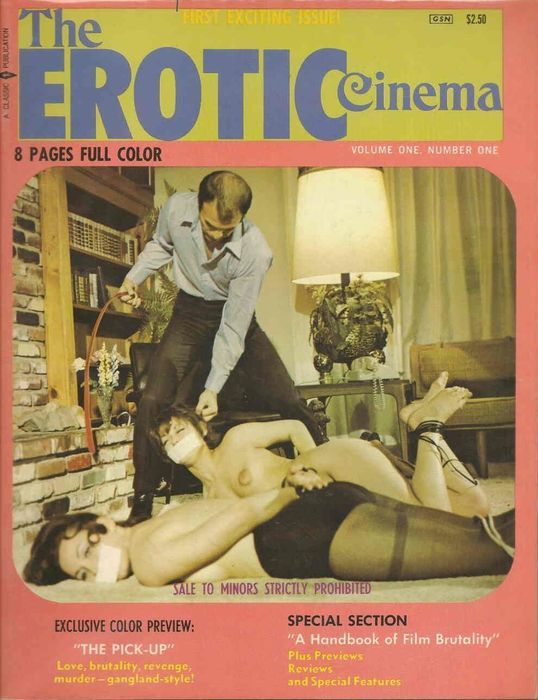EROTIC CINEMA magazine side cover Issue 1  Vol 1 # 1  1969