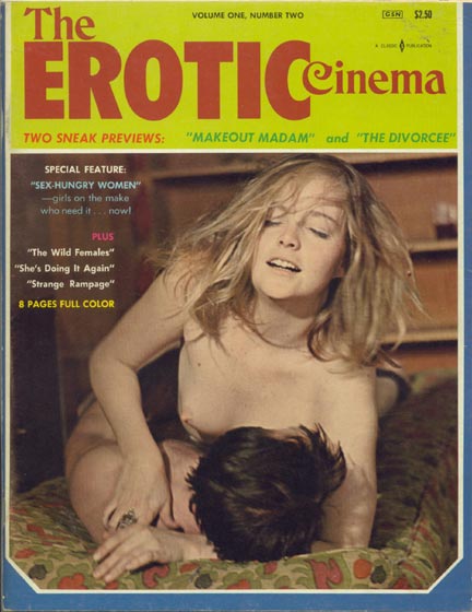 EROTIC CINEMA magazine side cover Issue 2  Vol 1 # 2  1969