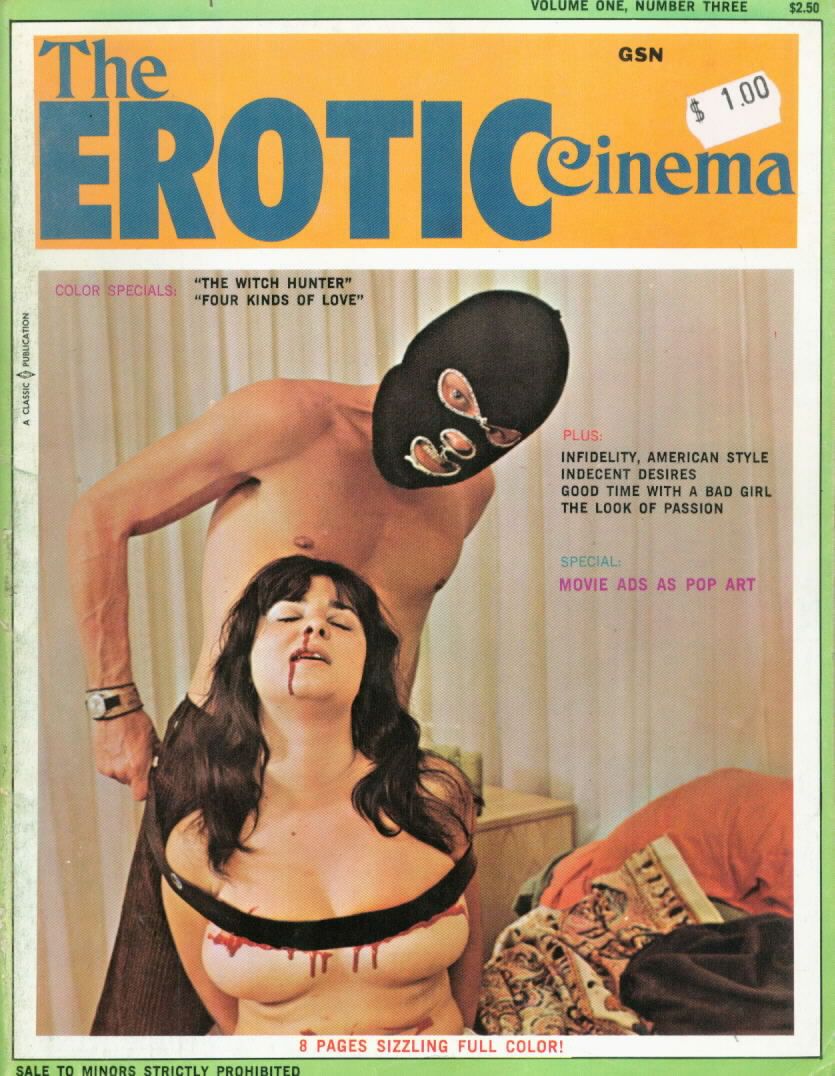 EROTIC CINEMA magazine side cover Issue 3  Vol 1 # 3  1969