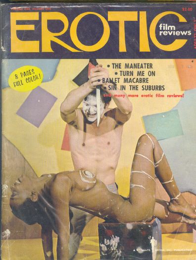 EROTIC FILM REVIEWS magazine side cover Issue 1  Vol 1 # 1  1968