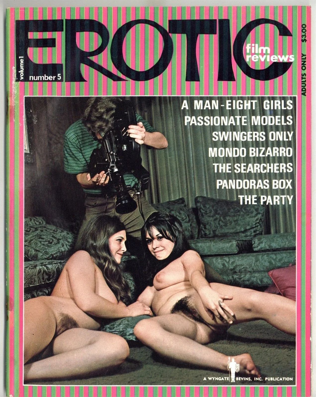EROTIC FILM REVIEWS magazine side cover Issue 5  Vol 1 No  5   1969
