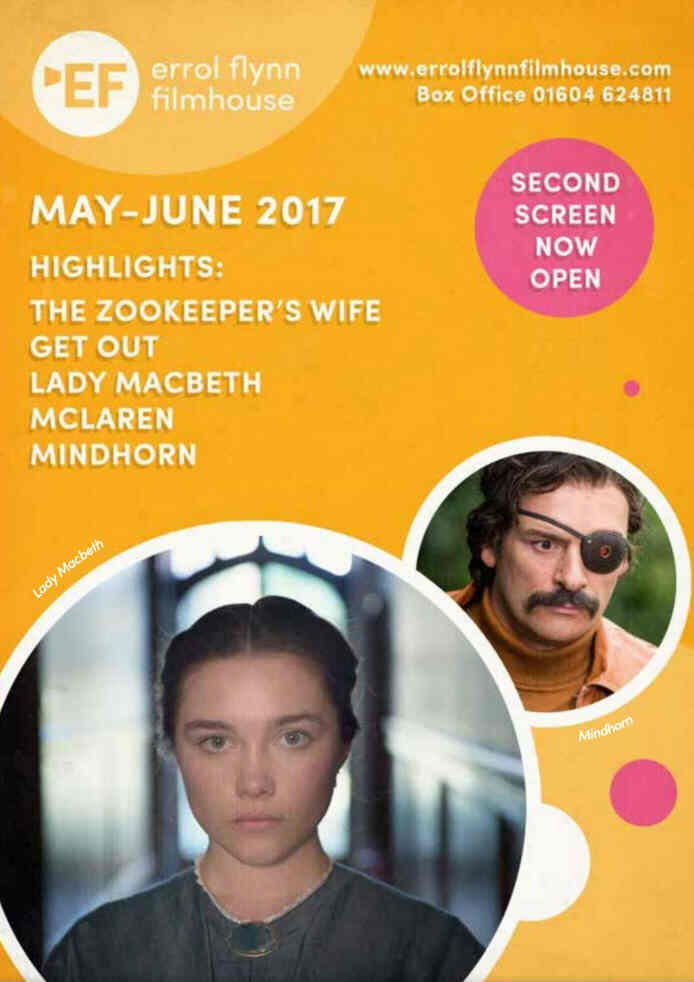 ERROL FLYNN FILMHOUSE magazine side cover May/June 2017
