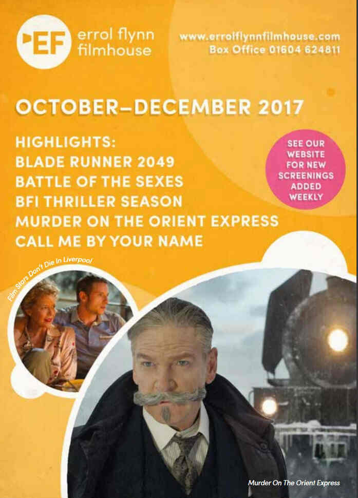 ERROL FLYNN FILMHOUSE magazine side cover  October/November/December 2017