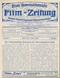 ERSTE INTERNATIONALE FILM-ZEITUNG magazine side cover  