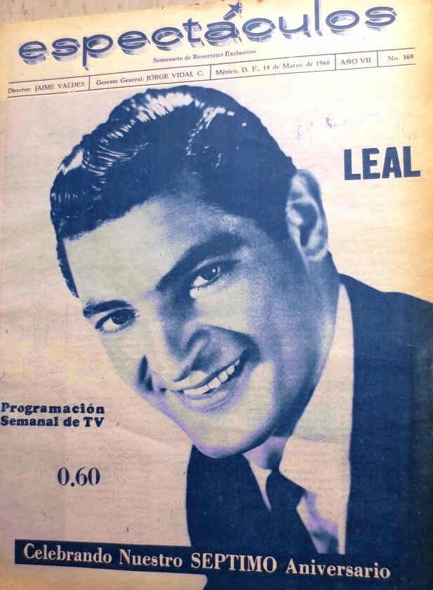 ESPECTACULOS magazine side cover Issue 368 14 March 1966