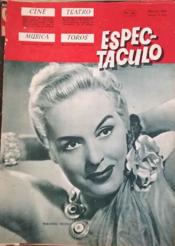 ESPECTACULO magazine side cover Issue 48  March 1951