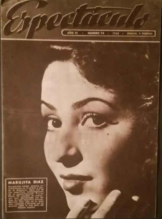 ESPECTACULO magazine side cover Issue 74   1953