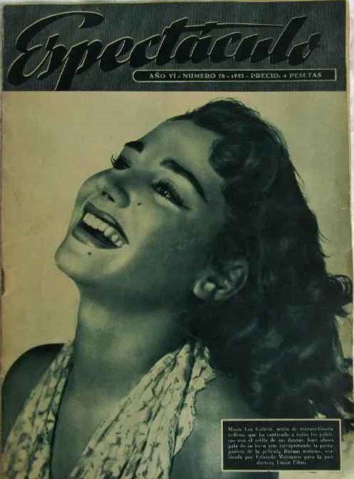 ESPECTACULO magazine side cover Issue 78   1953