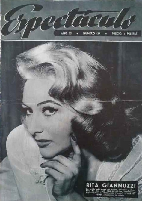 ESPECTACULO magazine side cover Issue 127   1958