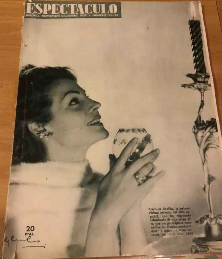 ESPECTACULO magazine side cover Issue 141-142  November/December 1959