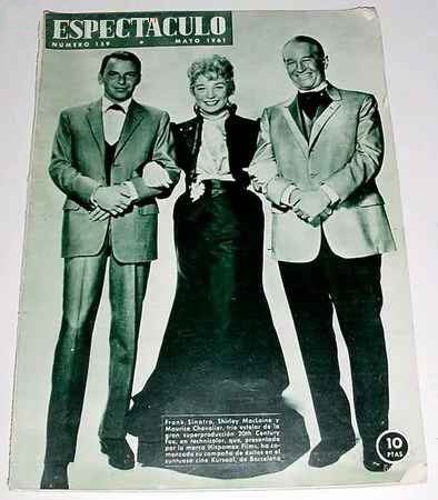 ESPECTACULO magazine side cover Issue 159  May 1961