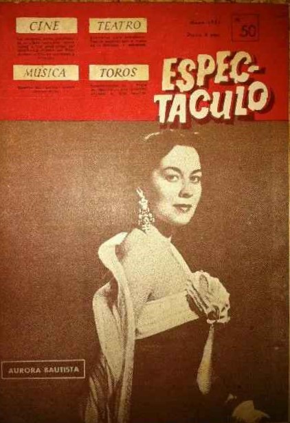 ESPECTACULO magazine side cover Issue 50  May 1951