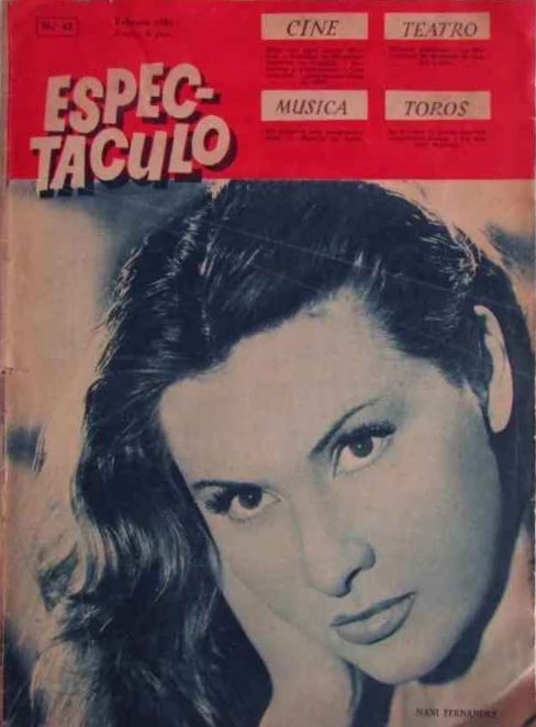 ESPECTACULO magazine side cover Issue 47  February 1951