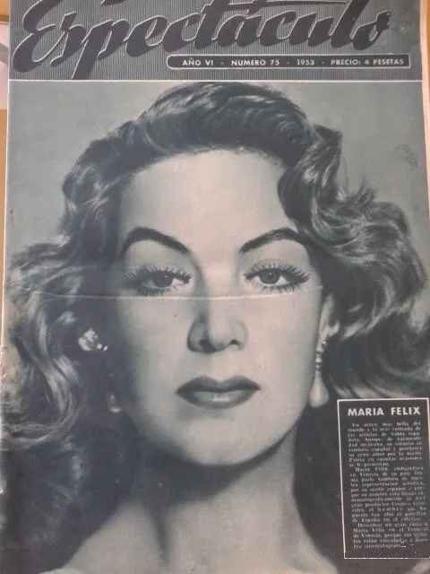 ESPECTACULO magazine side cover Issue 75   1953